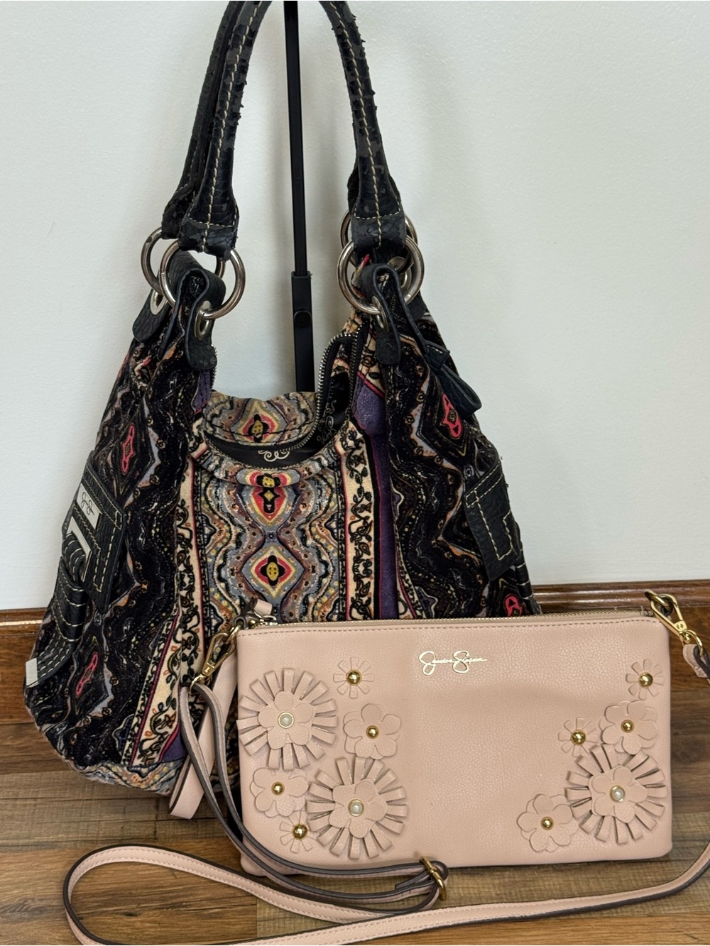 Bohemian | Indie Sleaze Hobo Bag & Romantic Floral Crossbody Bundle Set (Flawed)